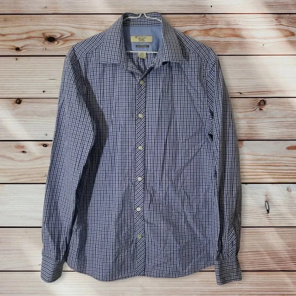Original Penguin | Blue Gingham Slim Fit Shirt Sz 15.5  3/$15 - Picture 1 of 5